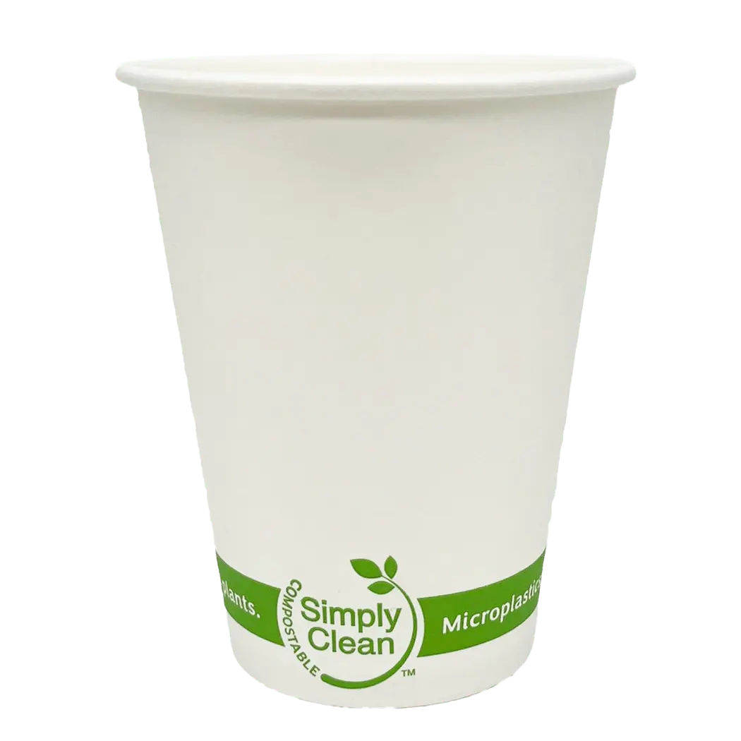 12 oz Compostable Single Wall Paper Cups (1,000 Count)