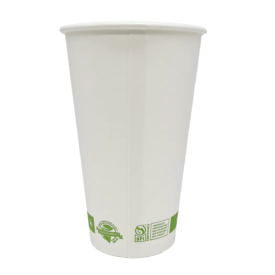 16 oz Compostable Single Wall Paper Cups (1,000 Count)