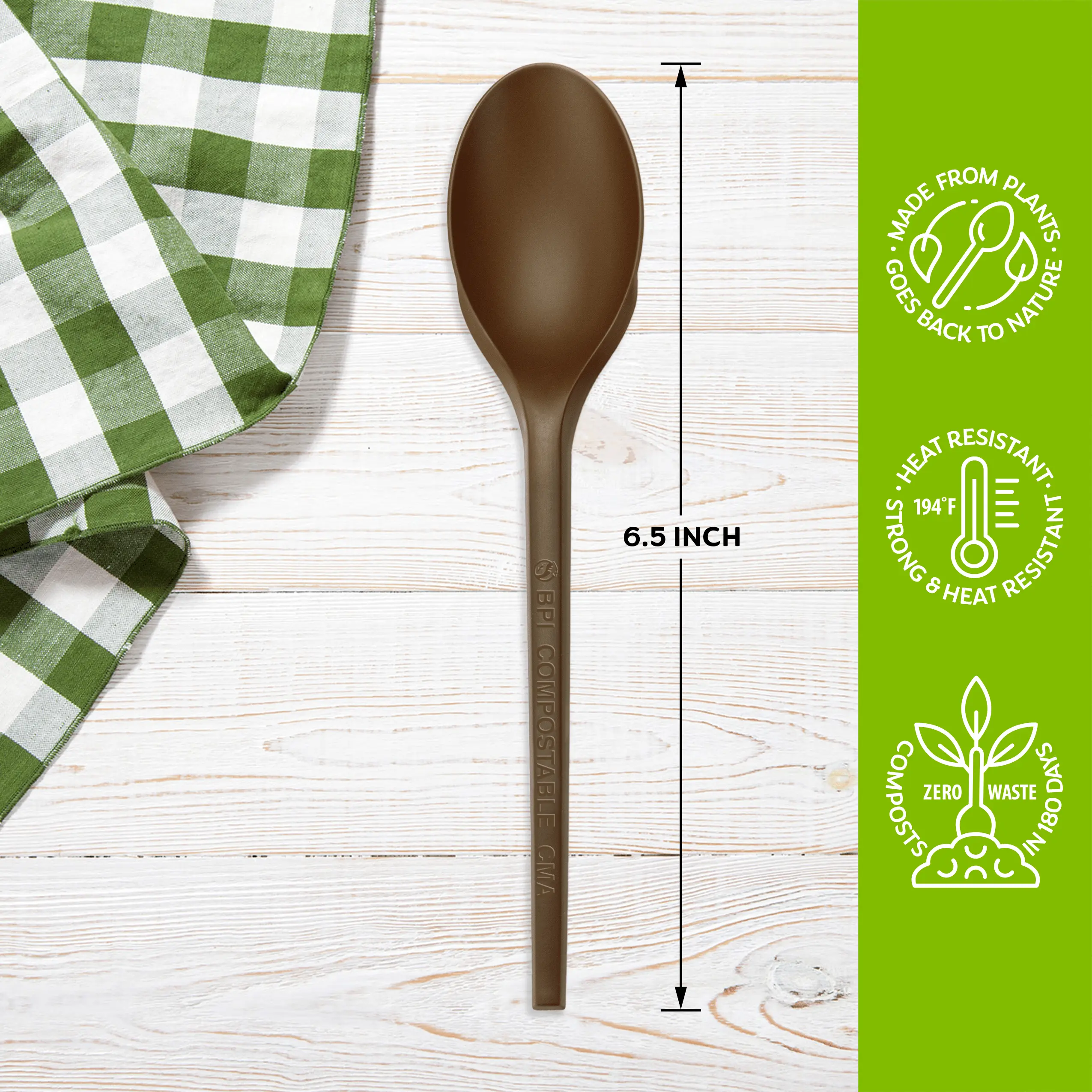 Compostable Brown Spoons (1,000 Count)